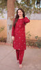 2PC Floral Petal Embroidered Suit For Ladies