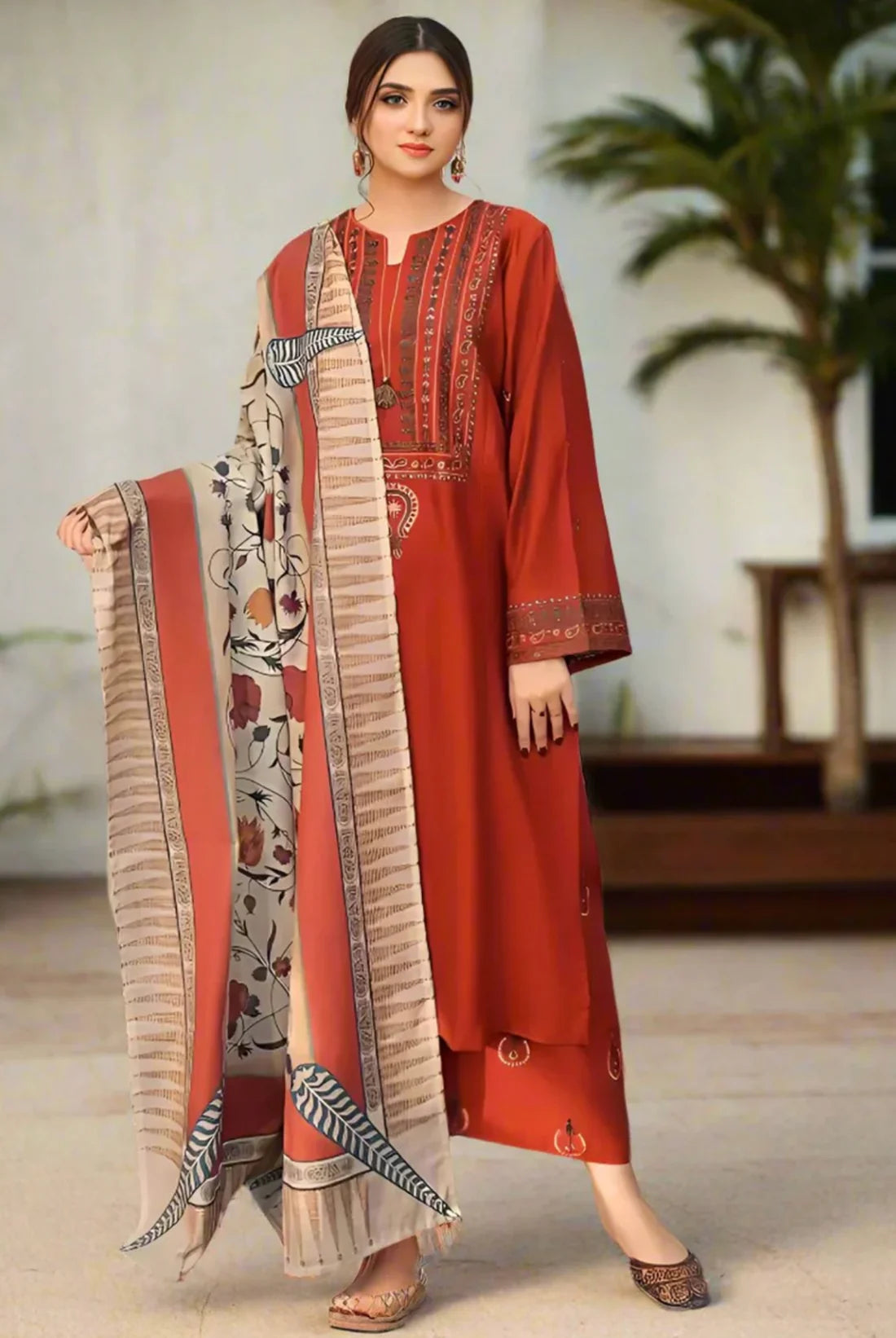 Ayat Embroidered + Shawl 3pcs