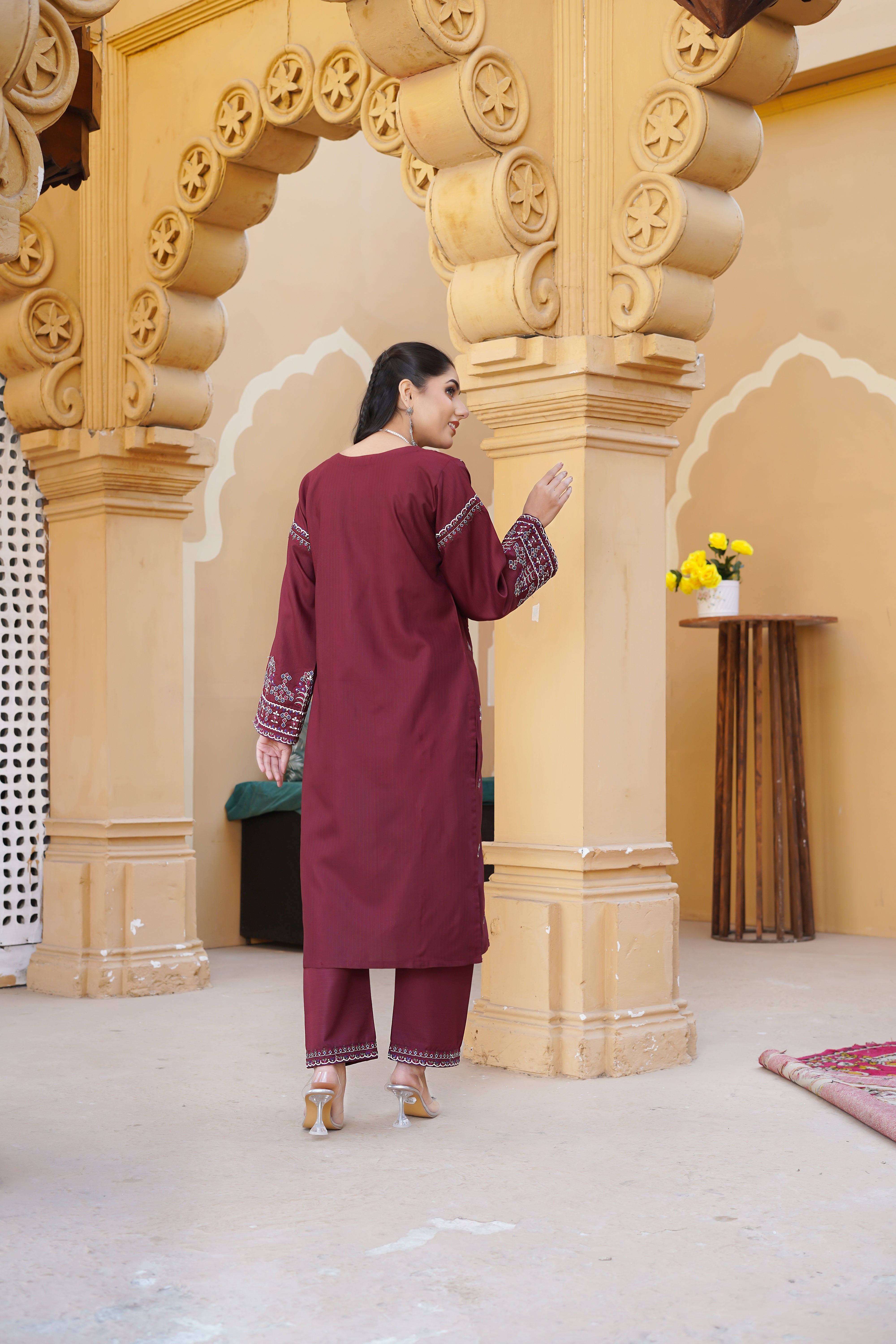 AZUR EMBROIDERED 2PCS