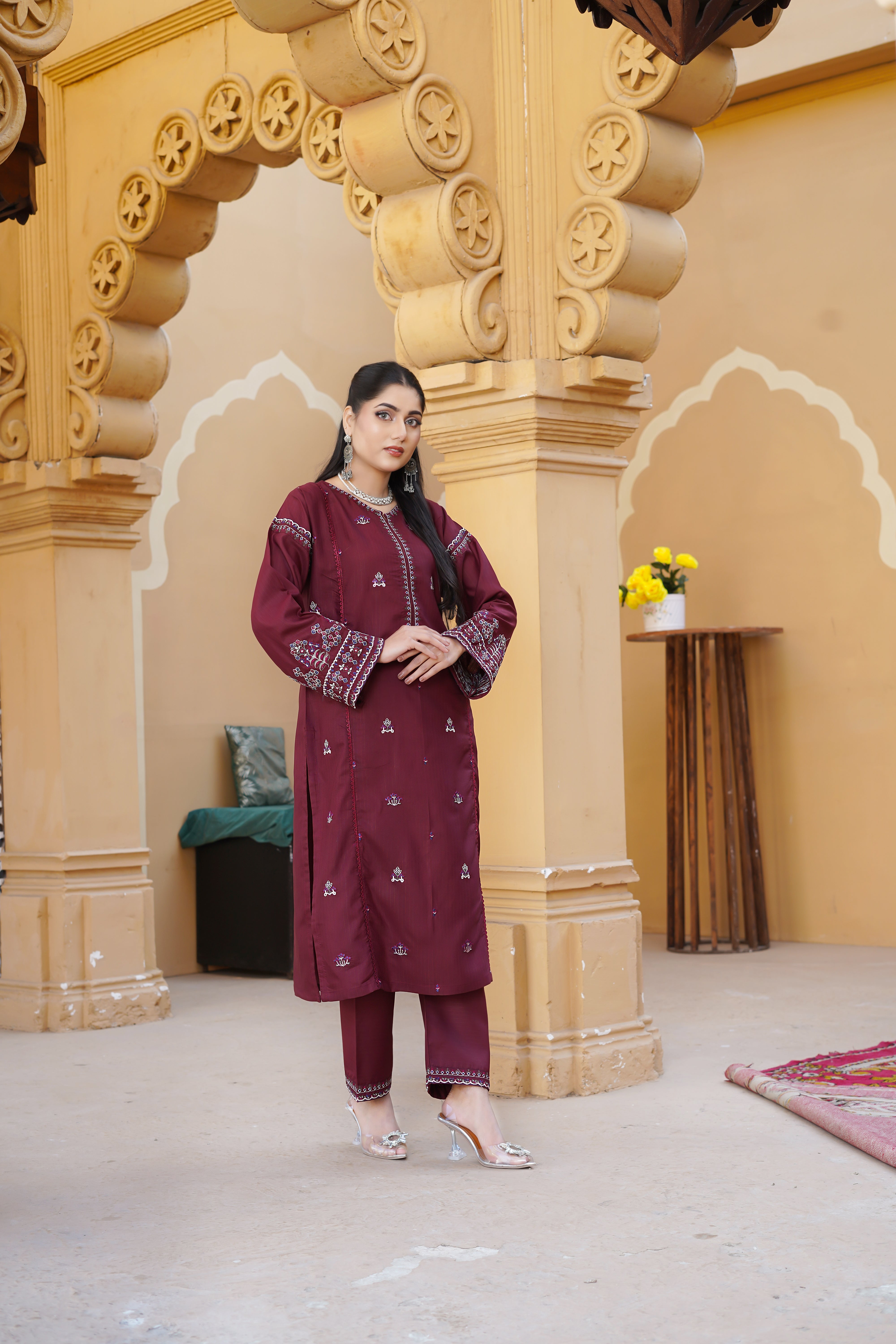AZUR EMBROIDERED 2PCS