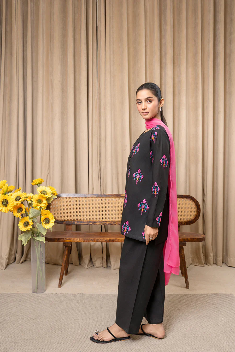 Black Blossom 3Pc Suit
