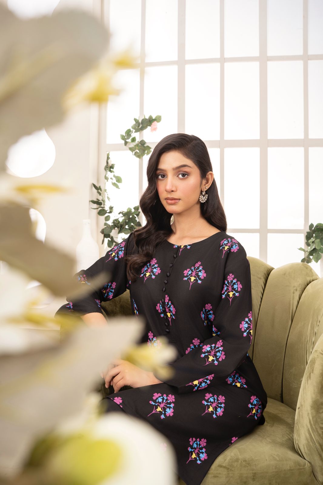 Black Blossom 2Pc Suit