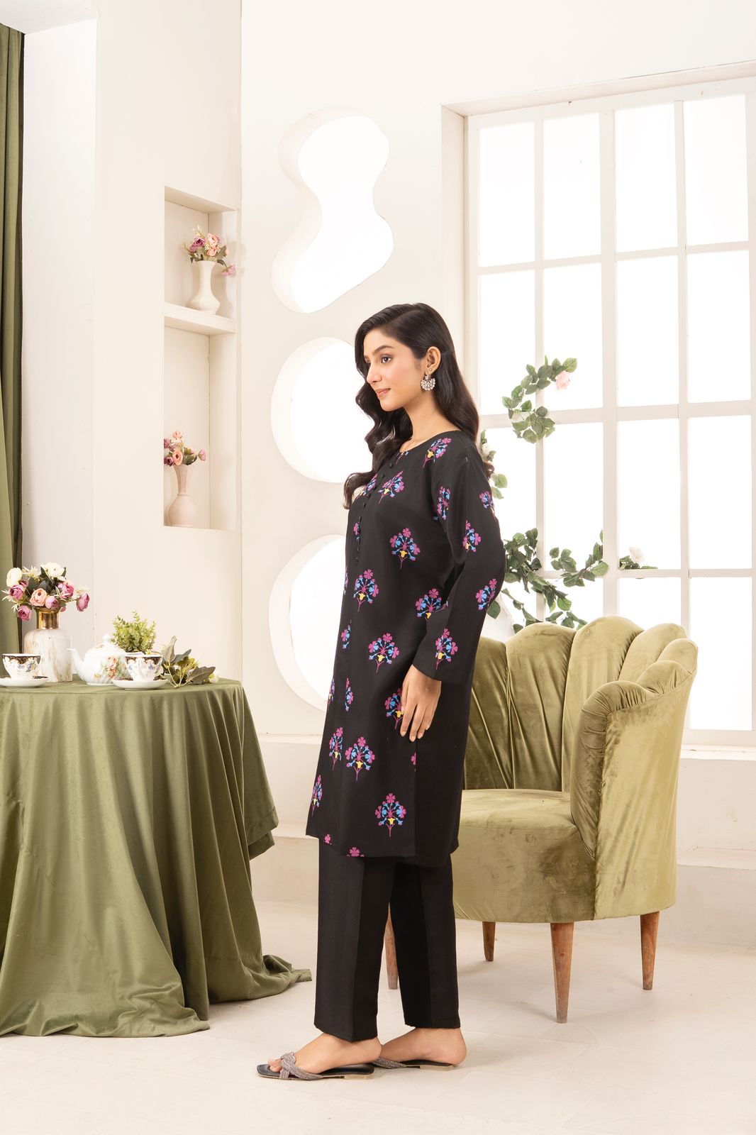 Black Blossom 2Pc Suit